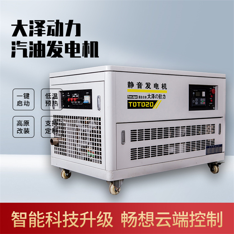 大泽动力静音12kw汽油发电机 自启动双电源转换