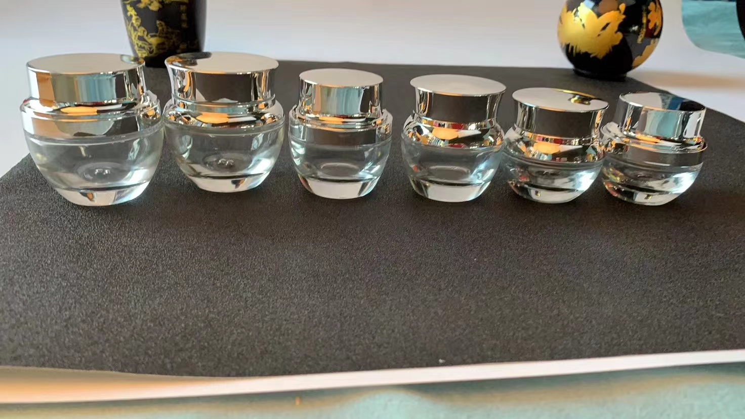 膏霜玻璃瓶,蒙砂膏霜瓶玻璃瓶,透明磨砂面霜瓶,化妆品分装瓶