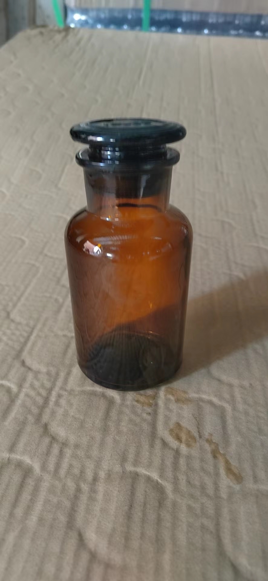 棕色透明加厚广口试剂瓶 磨砂口玻璃瓶医药瓶分装广口瓶
