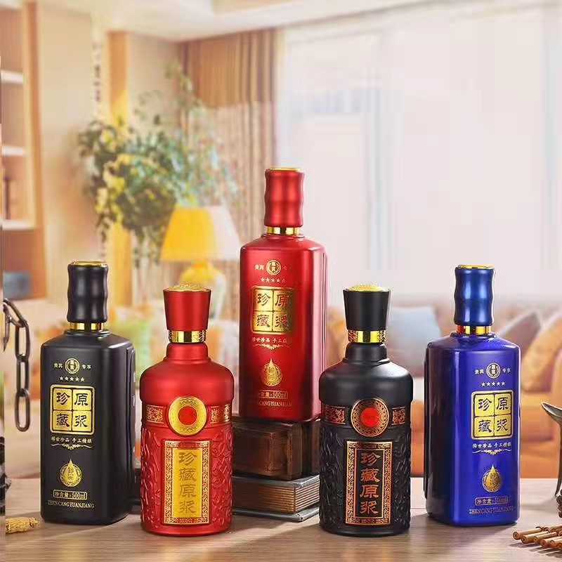 喷涂酒瓶,批发白酒瓶,喷涂烤花玻璃酒瓶,烫金酒瓶,喷涂渐变酒瓶
