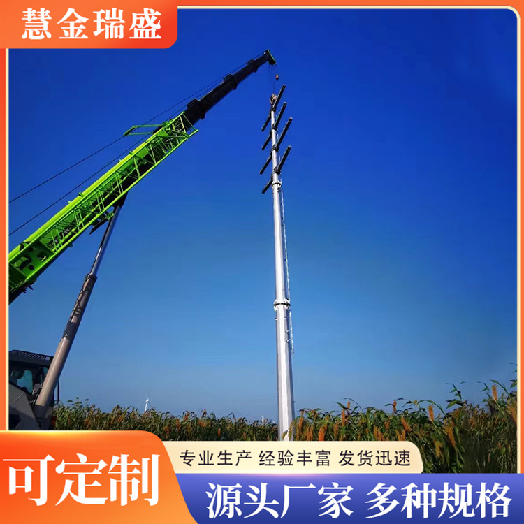 输变电电力钢杆厂家 10千伏电力钢杆 加工定制