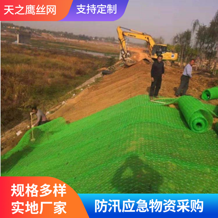 包胶加筋麦克垫 三维快速植生垫 黑色绿色路面加筋网 软基复合垫