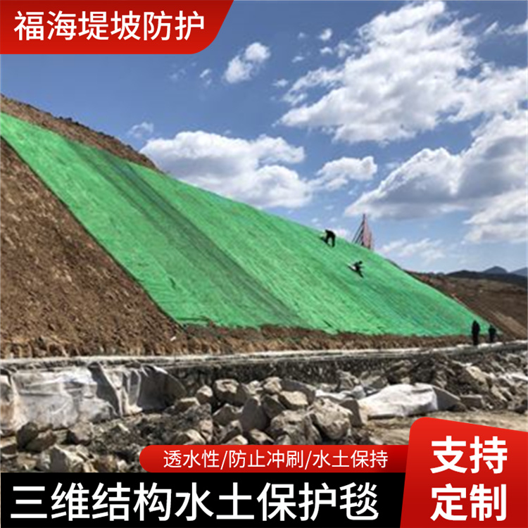 聚酰胺水土保护毯 河道边坡防护保护毯 7220三维柔性生态保护毯