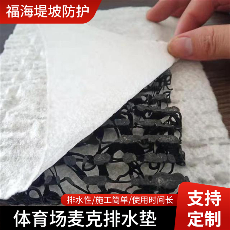 麦克排水垫W型隧道挡土墙渗排水网垫 聚丙烯复合波形 排水垫