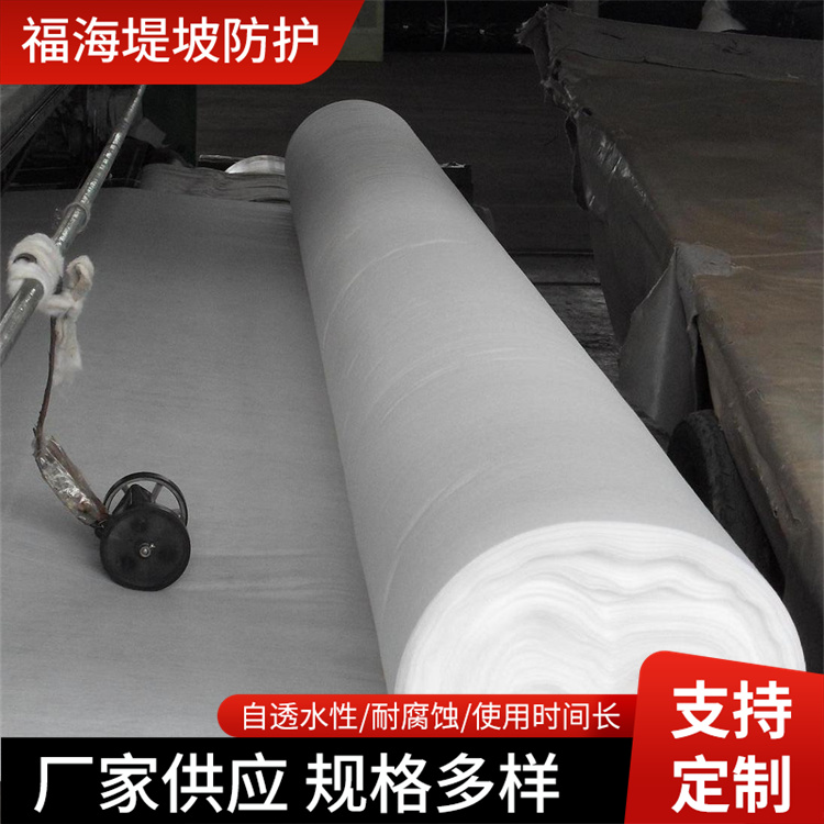 工程土工布垃圾填埋场200g300g白色布 透水性好 公路养护土工布