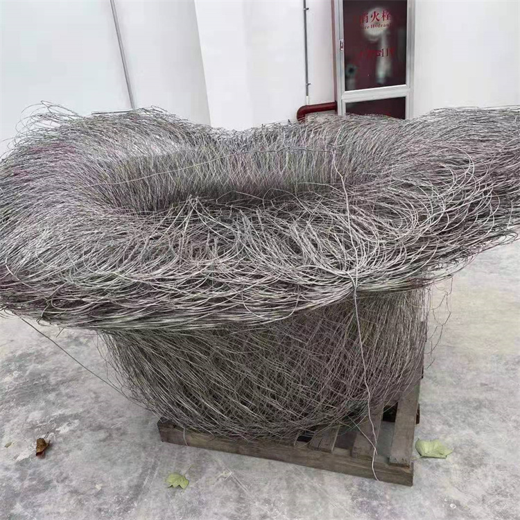 镀锌钢丝网兜 装载800kg柔性集装网 手编钢丝石笼网定做