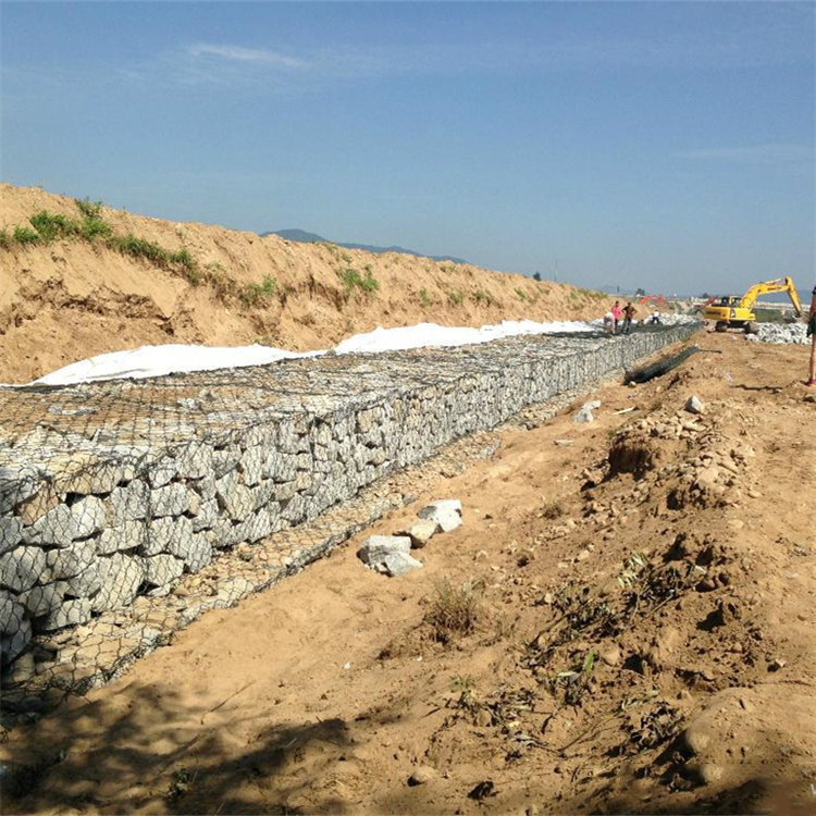 格宾石笼网箱护坡 河道防汛钢筋笼网 镀锌格宾笼 铅丝石笼网