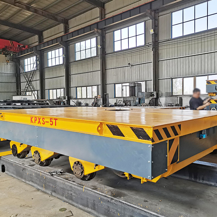 冠杰自动化液压升降电动平板车 轨道平车