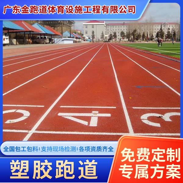 学校球场塑胶跑道操场跑道建造施工小区公园健身步道厂家