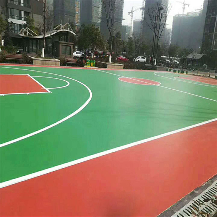 户外塑胶羽毛球场硅pu 球场新国标厚度3mm