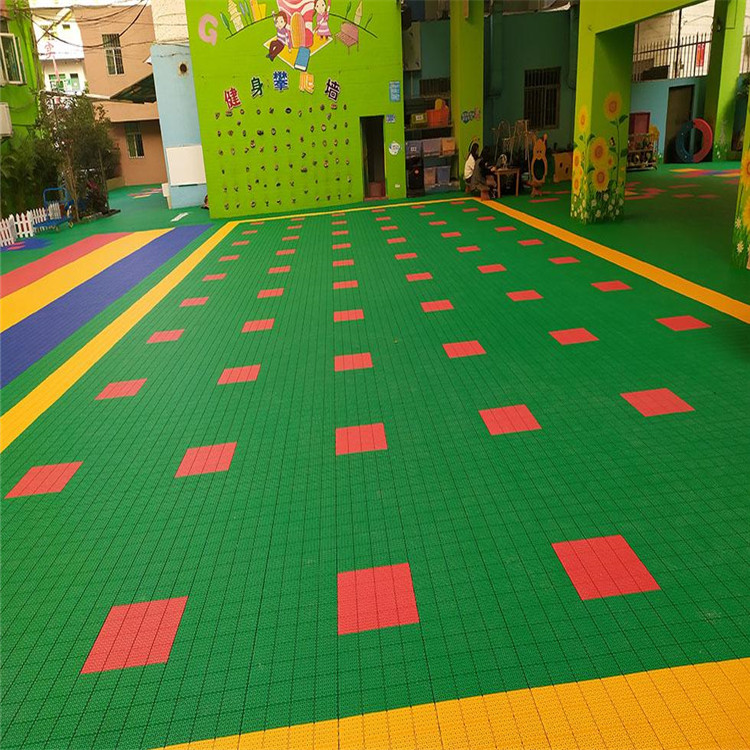 幼儿园悬浮地板室外篮球场拼装地板