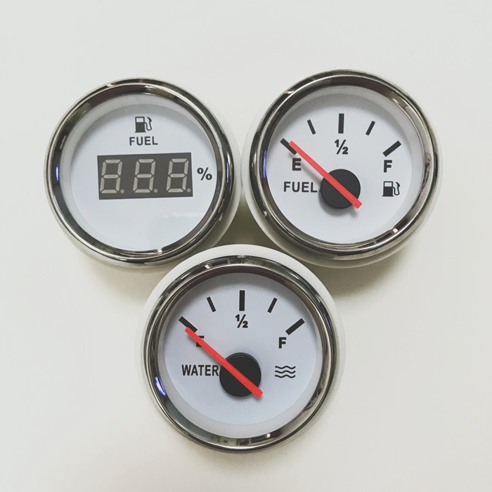 淋水箱圆形水位表 可挂外边12v24v指针款水箱液位传感器 水表显示器