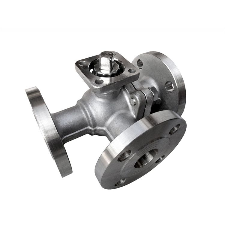 不锈钢三通高平台手动球阀