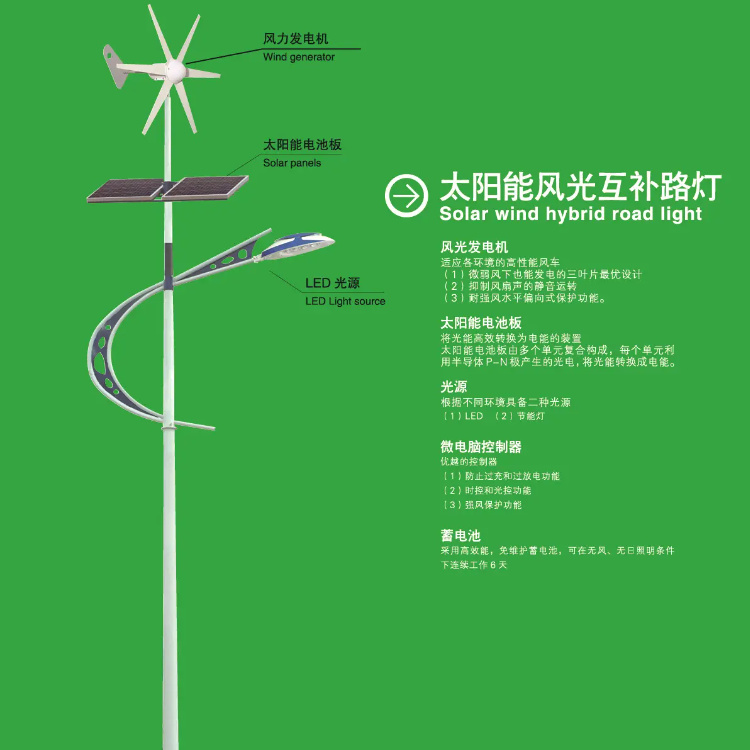 太阳能风光互补路灯