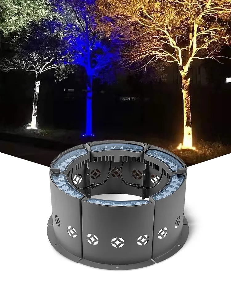 LED园林抱树灯 七彩色照树灯 户外防水庭院景观 伍亿照明