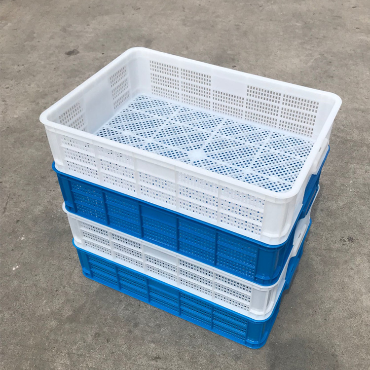 周转塑料框大棚基地白菜大号筐带铁耳加厚塑塑料框 蔬菜水果注塑框