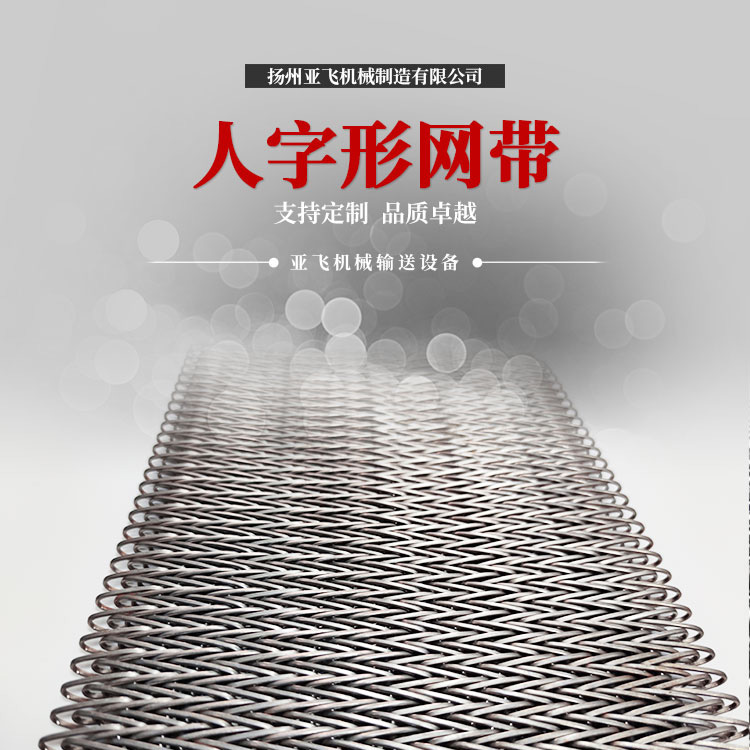 人字形网带 隧道炉不锈钢传送带 亚飞机械厂家