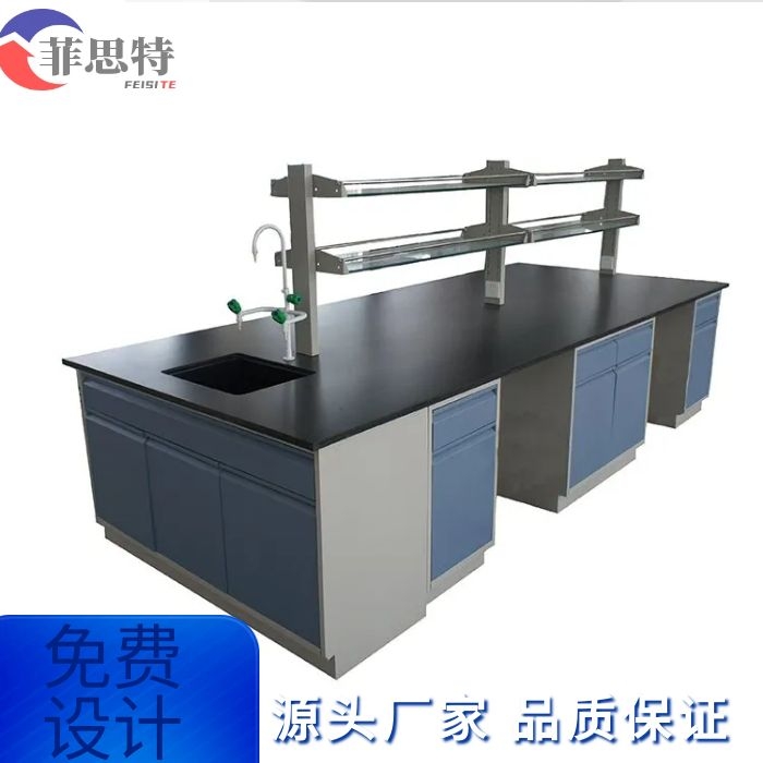 菲思特钢木实验台学校化验室操作台 实验室中央工作台厂家定制