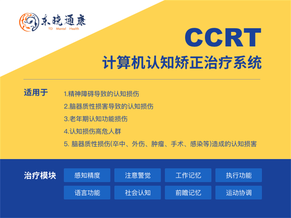 计算机认知矫正治疗系统CCRT