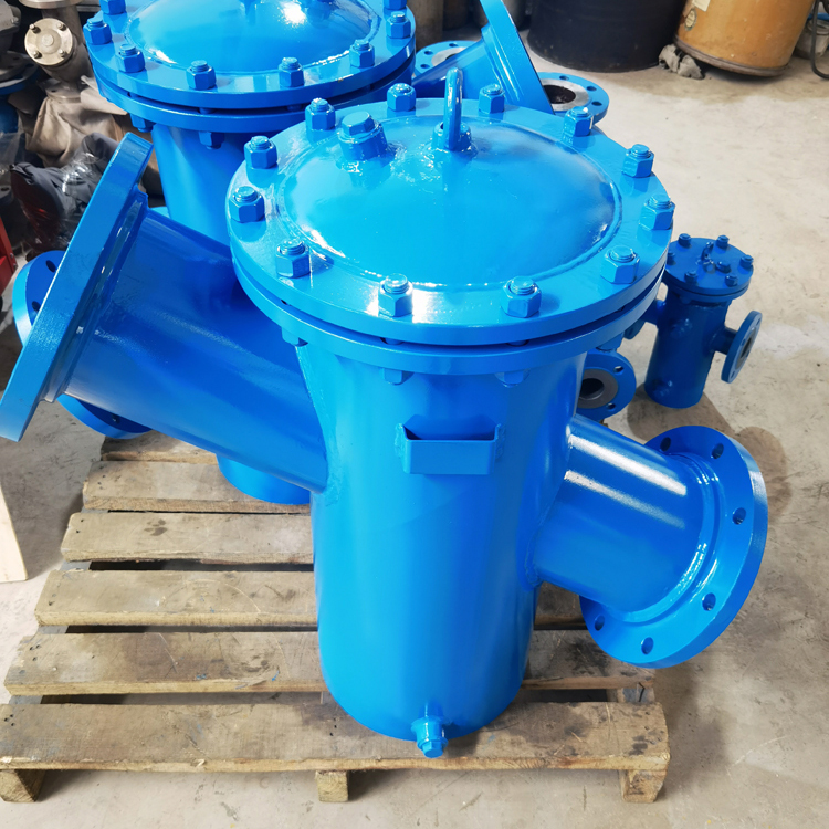 快开直通式管道除污滤污器 工业污水304不锈钢法兰篮式过滤器