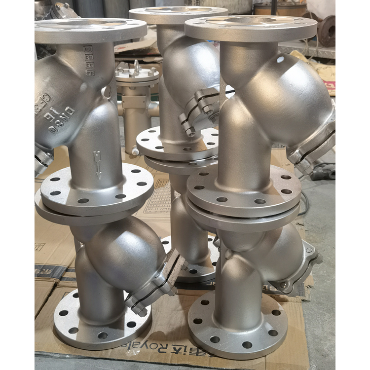 球磨铸铁法兰衬氟Y型过滤器 过滤网 蒸汽流量控制压力阀门