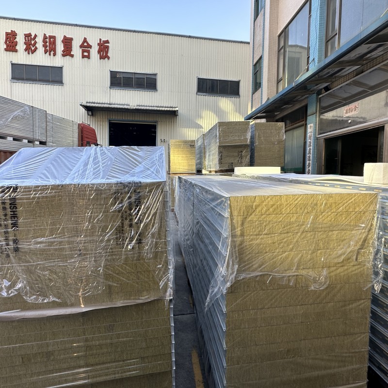 岩棉夹芯板岩棉净化库板洁净板净化工程用彩钢复合板彩钢夹芯板无尘室彩钢板定制