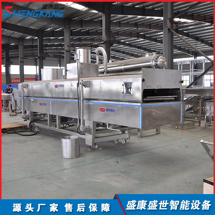 全自动波浪薄脆油炸流水线 运行稳定 盛康定制