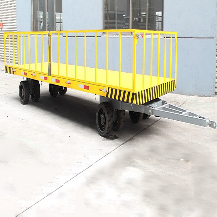 机场行李拖车 装货面积大 转盘灵活稳定 扶栏拆装方便