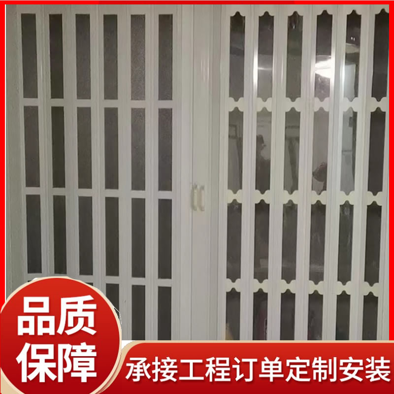 水晶折叠门 汽车美容店商场铝合金弧形推拉横向侧拉门亚克力 pvc门