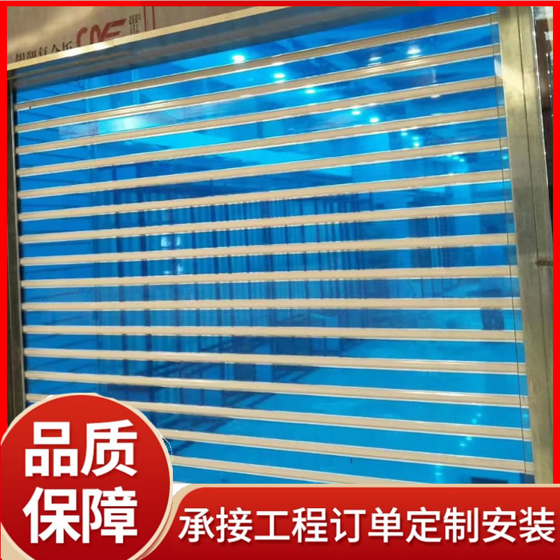 专业电动水晶卷帘门厂家 不锈钢透明卷闸门 腾硕电动门