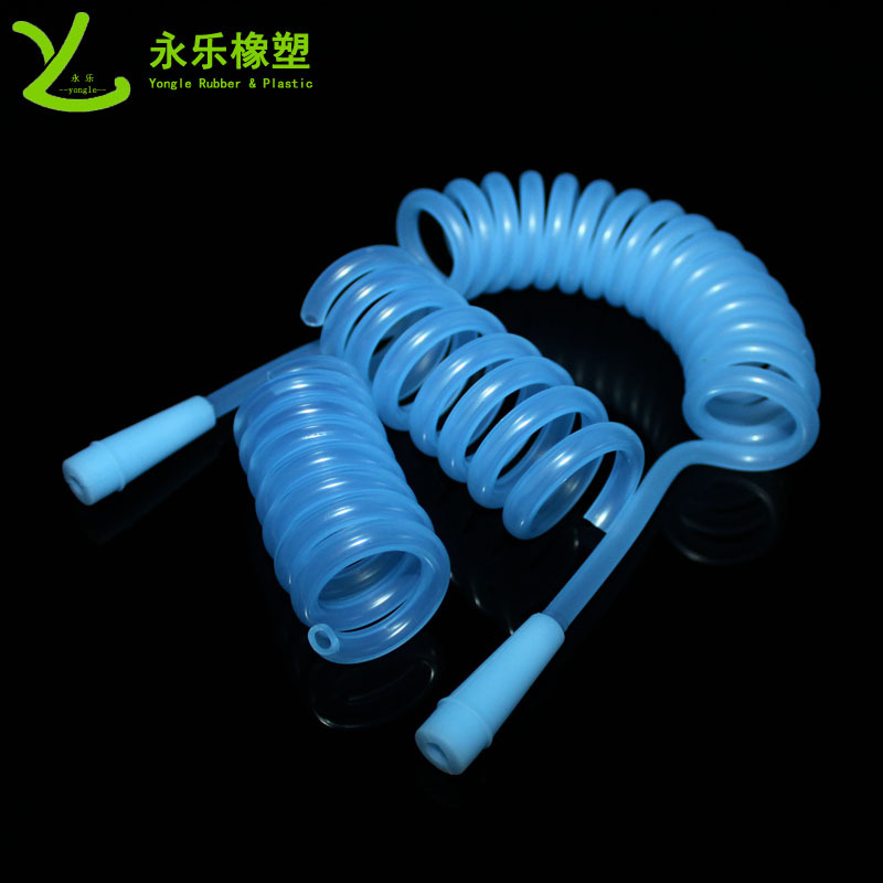 弹簧输送硅胶管 食品级螺旋管 可伸缩型硅胶弹簧管 尺寸长度定制