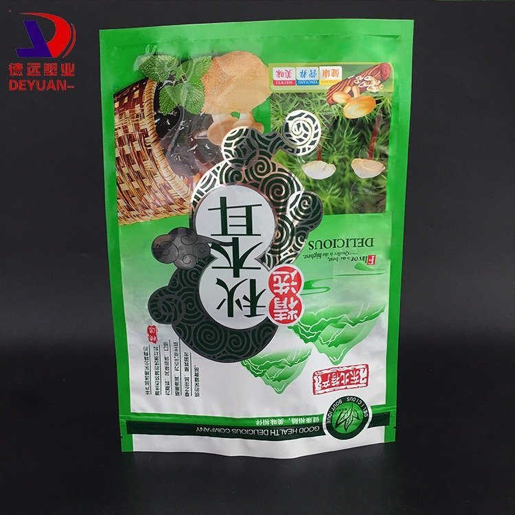 东北特产袋子德远塑业秋木耳袋定制蘑菇菌类包装袋 三边封开窗袋