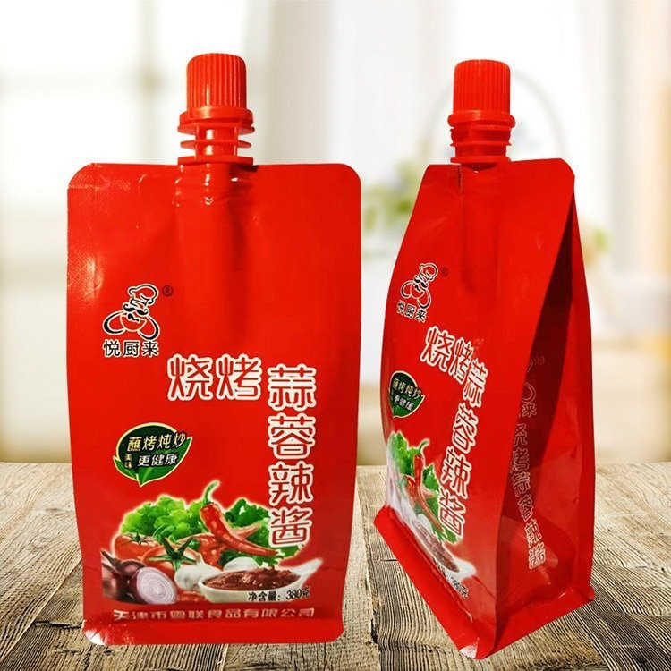蒜蓉辣酱吸嘴袋德远塑业塑料袋子果汁饮料袋 自立铝箔袋定制