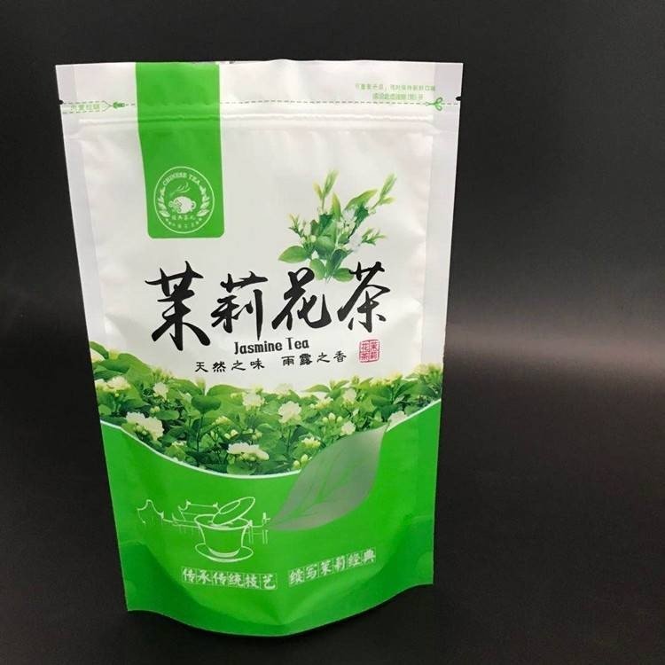 自封自立包装袋 龙井茶包装定制德远塑业生产100克茶叶包装袋子
