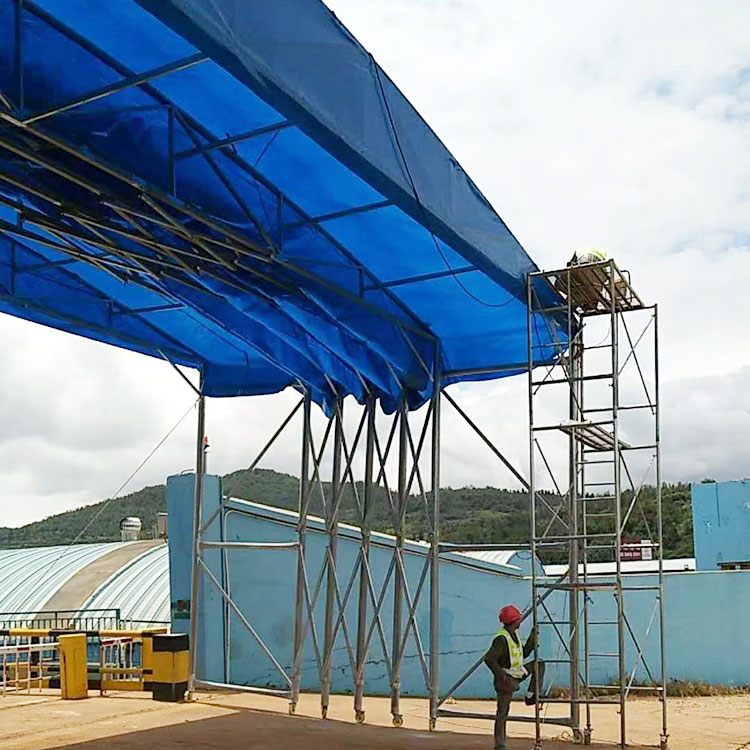 推拉棚 活动仓储推拉蓬 大型仓库防雨篷 上门测量安装
