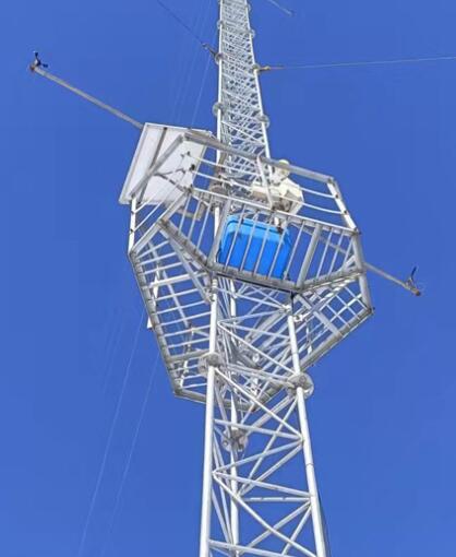 测风塔生产厂家气象数据采集测风塔 热镀锌风电场角钢自立式式测风铁塔