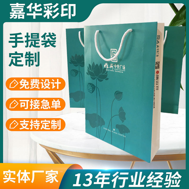 大观园彩印 手提纸袋设计 美容院高档时尚手挽袋 加厚彩色宣传袋 设计制作印刷厂