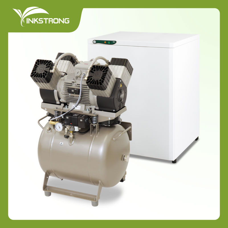 原装进口 EKOM牙科用空气和真空 无油压缩机 DK50 2V/50