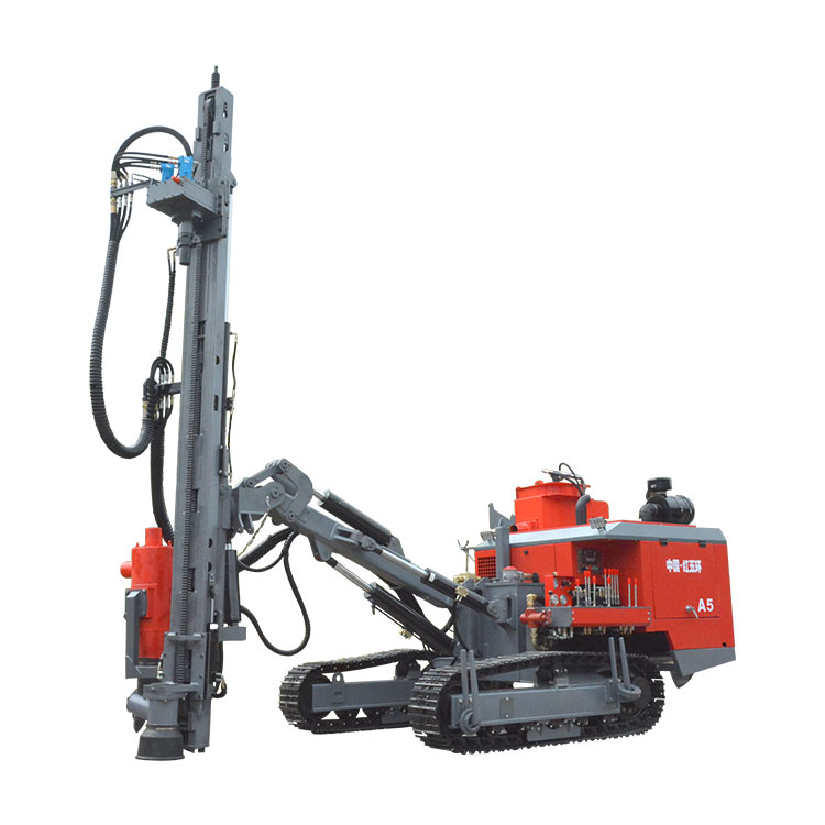 红五环全液压高效率露天建筑工程顶锤钻机