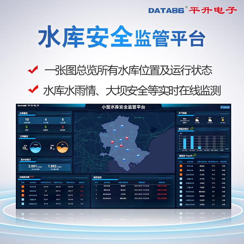 小型水库安全监测能力提升方案 水库安全监测智能化平台,实时反馈数据