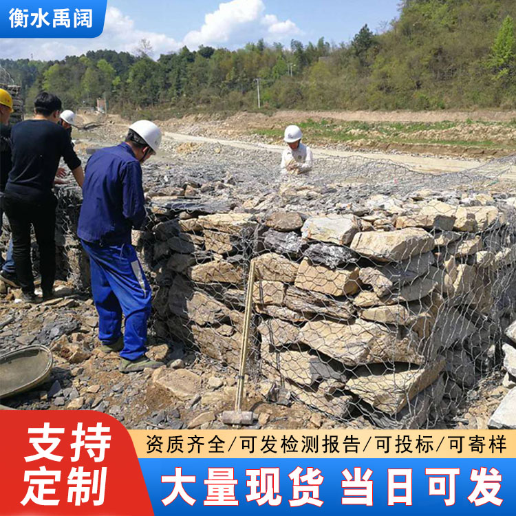 防汛绿滨垫河道治理固滨笼1*1*0.8覆塑铅丝石笼抢险8号铅丝网片