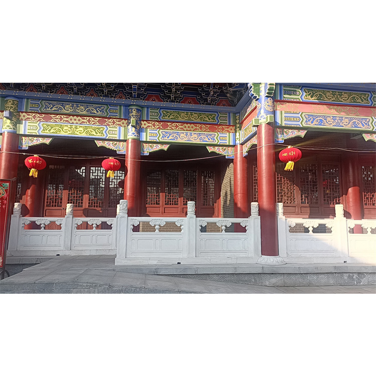 汉白玉浮雕栏板 不易移动 花岗岩石 升旗台周边 欧式石栏杆