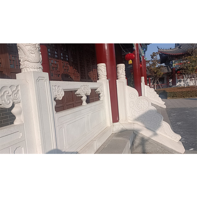 花岗岩石栏杆 使用时间长 汉白玉石 人行道隔离栏 环保区域