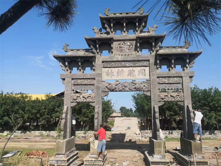 石牌坊加工 古建石牌楼村口 花岗岩