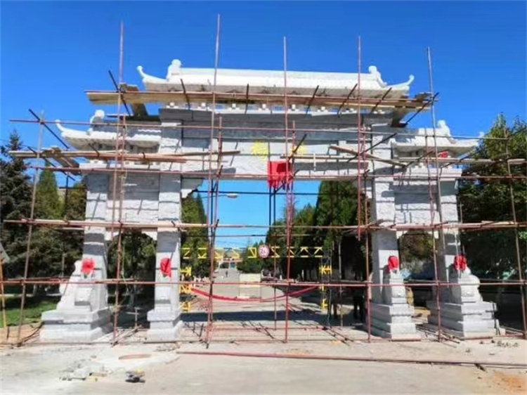 石雕牌坊 村庄石牌坊 寺庙入口石牌楼厂家
