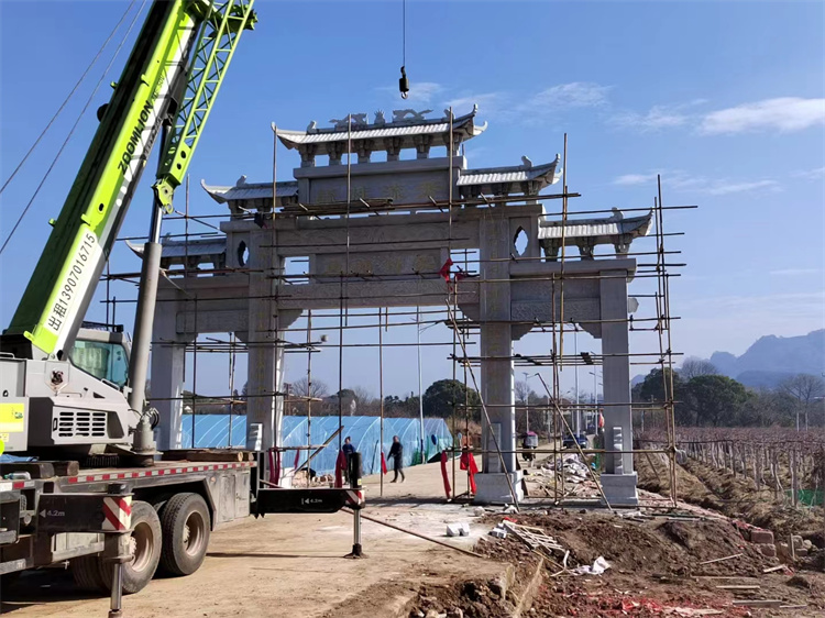 仿古花岗岩石雕牌坊 景区公园门口