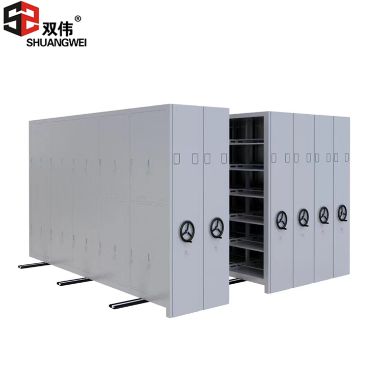 手动密集架 双伟家具 档案密集柜厂家