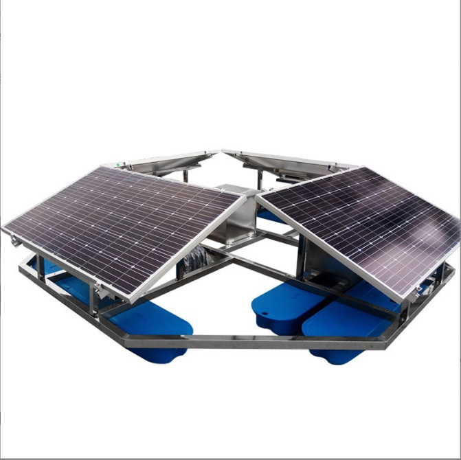 太阳能曝气机 大流量涌泉 提水式喷泉曝 气机 污水治理增氧