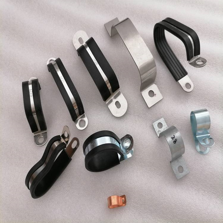 不锈钢304胶皮骑马卡 诚信紧固件 U型连胶条卡箍