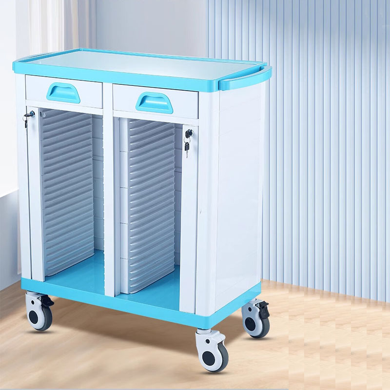 病历车 ABS病历夹推车 单排双排病历夹车 护士用病历推车